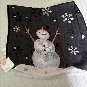 Snowman Black and White Scarf